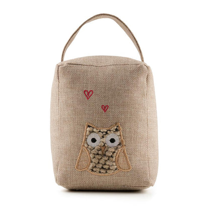 A2Z Owl Beige Applique Square Door Stop 1kg Weighted Home Decorative Ornament