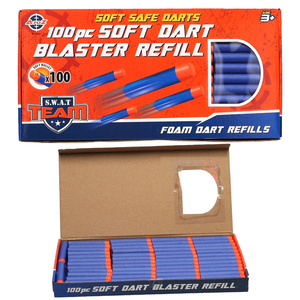 100pcs Blue Refill Darts Foam Bullet Darts Nerf N-strike Series Blasters Toy Gun