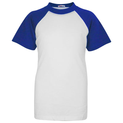 A2Z 4 Kids Raglan Style T Shirt Colour Contrast Top Short Sleeve Royal Super Soft Comfy Loungewear Dress Up Gifts for Children Girls & Boys Age 5-13 Years - A2Z 4 Kids