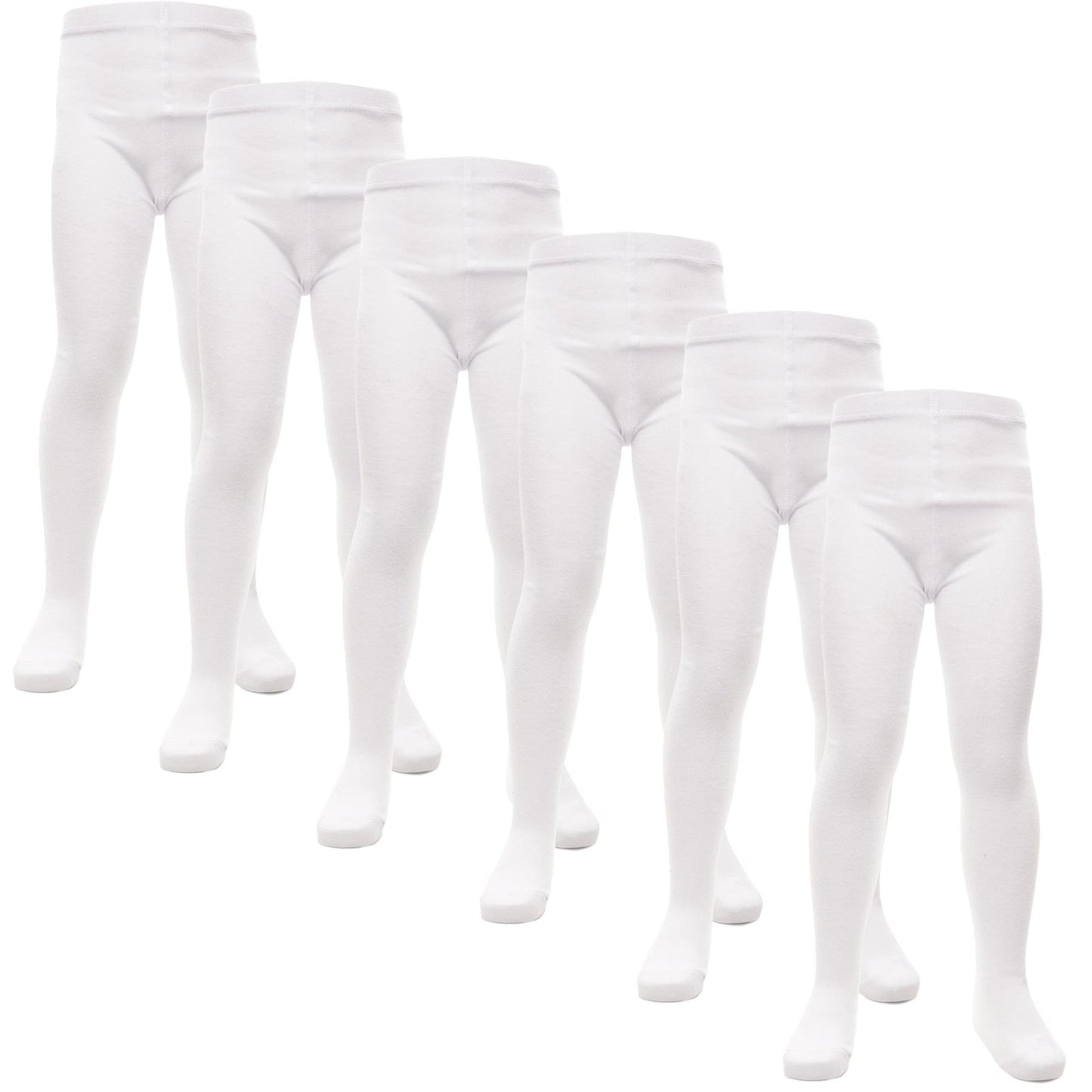 Kids Girls Cotton Rich Uniform School Tights Pack Of 6 Warm Thick Schoolwear
