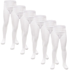 Kids Girls Cotton Rich Uniform School Tights Pack Of 6 Warm Thick Schoolwear
