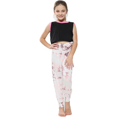 Kids Girls Ali Baba Harem Trouser Tie Dye Print Fashion Trendy Leggings 5-13 Yrs