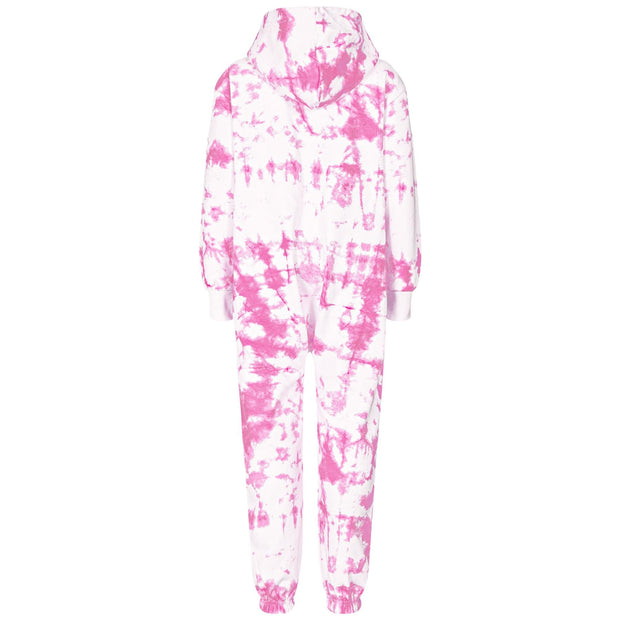 A2Z Onesie One Piece Kids Pyjamas Sleepsuit Pink Tie Dye Printed Girls Outfit