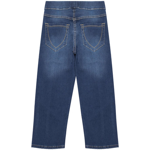 Kids Girls Relaxed Straight Fit Boot Cut Jeans For Teens Cotton Jeans 5-13 Years