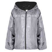 A2Z 4 Kids® Girls Boys Raincoats Jackets Kids Grey Lightweight Kag Mac Waterproof Hooded Jacket Cagoule Rain Mac Age 5 6 7 8 9 10 11 12 13 Years