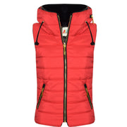 A2Z 4 Kids Kids Girls Boys Designer's Red Sleeveless Hooded Padded Quilted Puffer Bubble Gilet Bodywarmer Jackets 5-13 Years