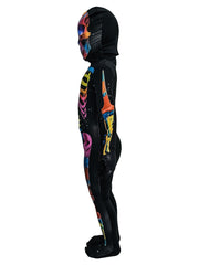 Kids Boys Girls Skeleton Glow Costume Skull Mask Halloween Fancy Dress One Piece