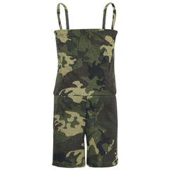 Kids Girls Plain Color Playsuit Trendy Summer All In One Jumpsuit New Age 5-13 Y