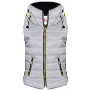 A2Z 4 Kids Girls Boys Sleeveless Hooded Silver Padded Quilted Puffer Bubble Gilet Bodywarmer Jackets For Unisex Age 5-13 Years