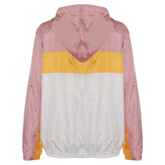 Kids Boys Girls Windbreaker Contrast Block Hooded Jackets Rain Mac Raincoat 5-13
