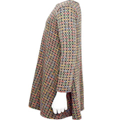 Kids Girls Swing Dress Long Sleeve Tweed Texture Flared Party Summer Dresses