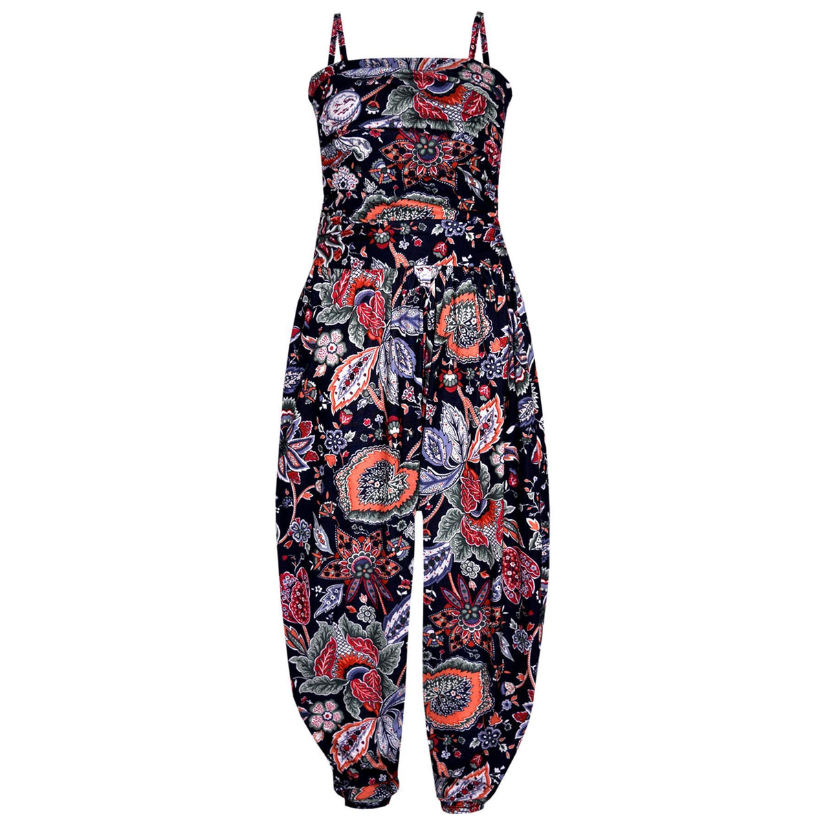 Girls Jumpsuit Kids Plain Color Trendy Playsuit All In One Jumpsuits 5-13 Years