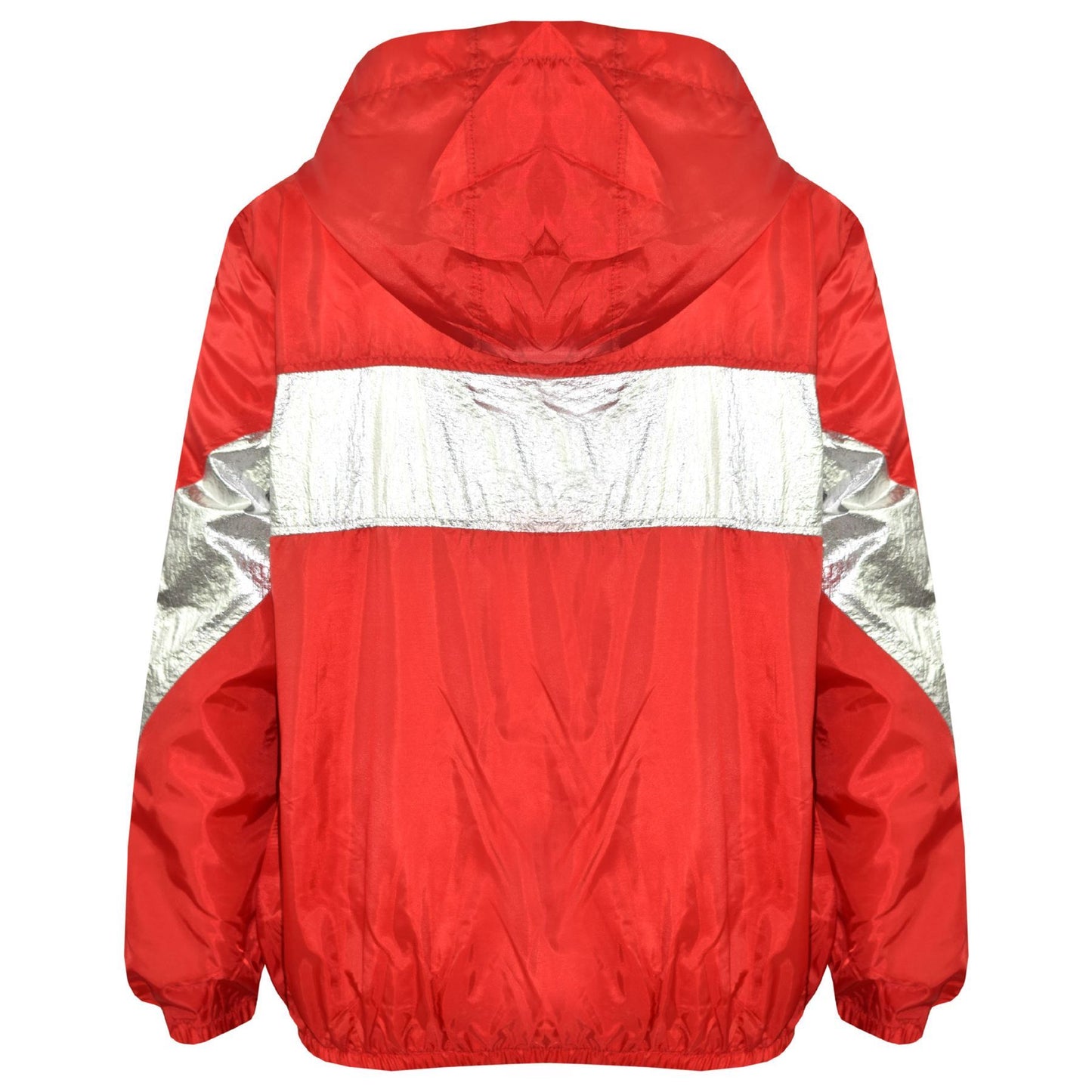 A2Z 4 Kids Girls Boys Windbreaker Jackets Metallic Panelled Hooded Raincoats