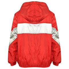 A2Z 4 Kids Girls Boys Windbreaker Jackets Metallic Panelled Hooded Raincoats