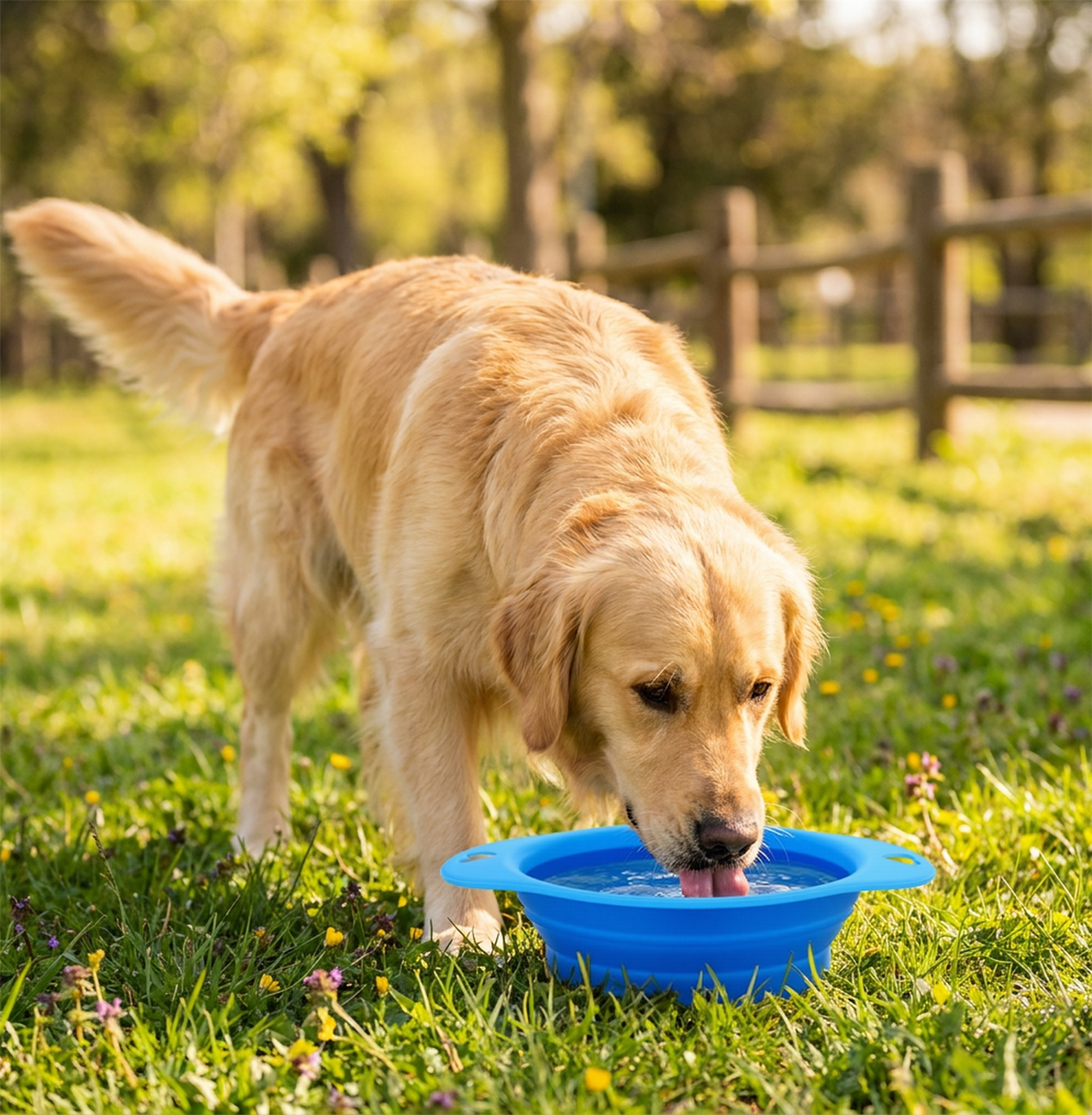 2 Pack Collapsible Silicone Dog Bowls Portable Travel Pet Feeding Bowl 550ml