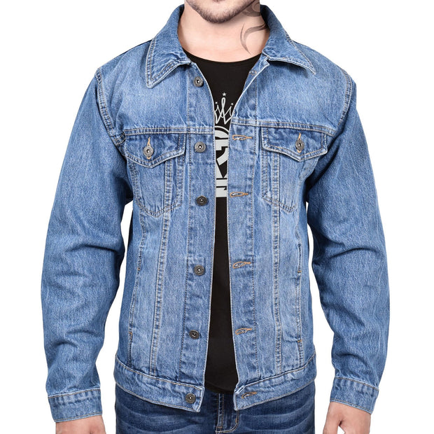 A2Z Mens Jacket Fashion Denim Jacket Jeans Long Sleeves Coat for Mens S To 3XL