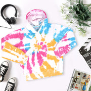 A2Z 4 Kids Girls Sweatshirt Tops Casual Tie Dye Multi Pullover Sweatshirt Fleece Hooded Jumper Coats New Age 5-6, 7-8, 9-10, 11-12 & 13 Years