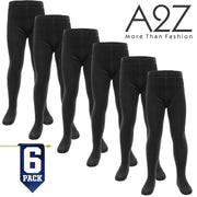 Kids Girls Cotton Rich Uniform School Tights Pack Of 6 Warm Thick Schoolwear - A2Z 4 Kids