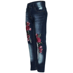 A2Z4 Kids Stretchy Jeans Embroidered Denim Comfortable Jeggings Pant 3-13 Years