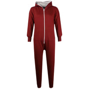 Kids Boys Girls Unisex Onesie Super Soft Fleece Hooded Zip Up Loungewear Costume