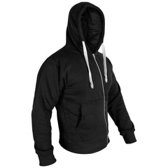 Mens Fleece Plain Zipper Hooded Long Sleeve Sweatshirt For Adults S-4XL