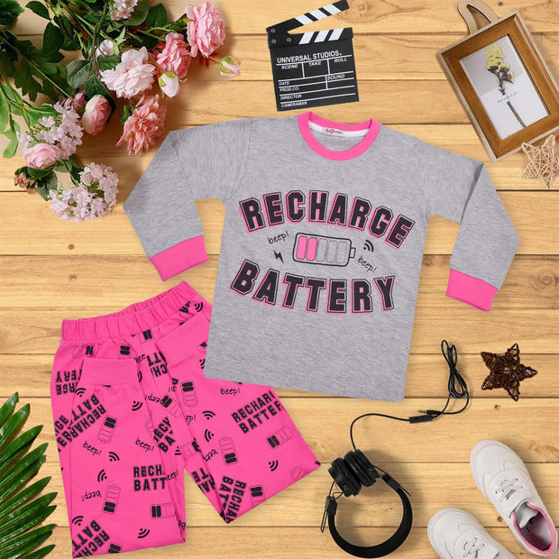 A2Z 4 Kids Splash Print Pyjama Set Contrast Colour PJS Matching Top Bottom Pink Pyjamas Comfy Loungewear Shorts Set Gifts for Girls Age  5-6, 7-8, 9-10, 11-12 & 13 years