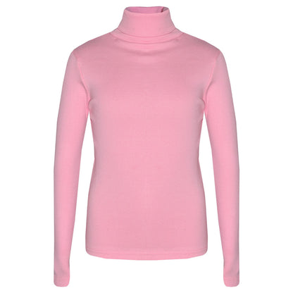 Kids Girls Polo Neck T Shirt Thick Cotton Turtleneck Jumper Long Sleeve Top 2-13