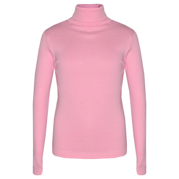 Kids Girls Polo Neck T Shirt Thick Cotton Turtleneck Jumper Long Sleeve Top 2-13