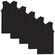 Kids Girls Ribbed Vest Top 100% Thick Cotton Fashion Tank Tops T Shirt 2-13 Year