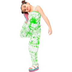 Kids Girls Jumpsuit Tie Dye Print Trendy Fahsion Playsuit All In One Jumpsuits