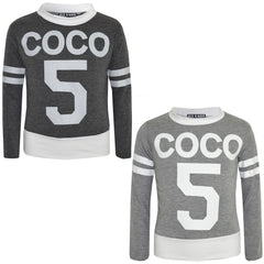 Girls Top Kids COCO 5 Print Trendy Crop Top & Fashion Legging Set Age 7-13 Years