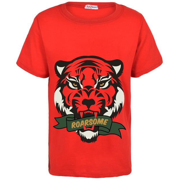 Kids Girls T Shirts Roarsome Printed Summer Tank Top & Tees