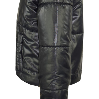 Girls Jacket Kids Wetlook Cropped Padded Quilted Puffer Bubble Jackets Coat 5-13