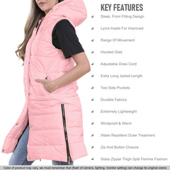 Ladies Oversized Gilet Long Line Style Jacket Long Sleeveless Fashion Women Coat