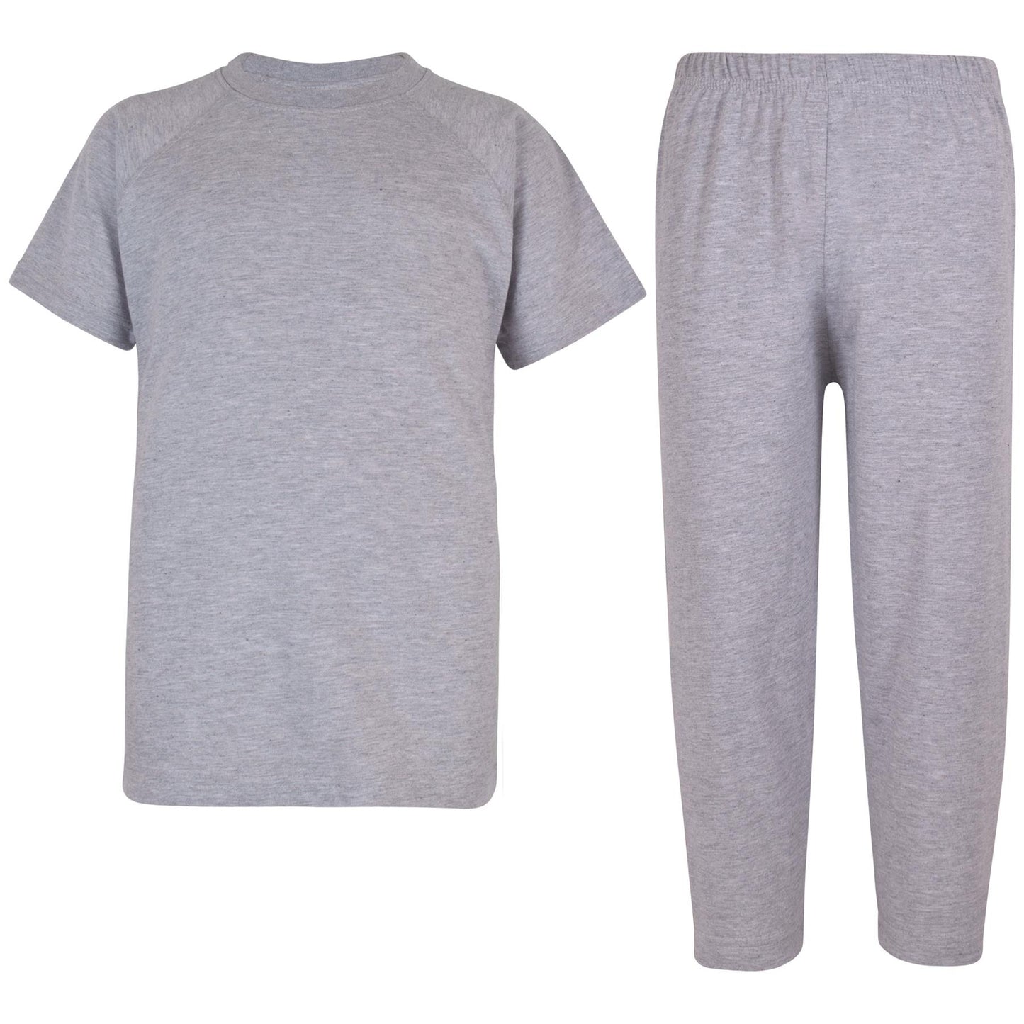 A2Z 4 Kids Girls Boys Raglan Sleeves Plain Pyjamas 2 Piece Short Sleeves Set
