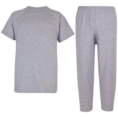 A2Z 4 Kids Girls Boys Raglan Sleeves Plain Pyjamas 2 Piece Short Sleeves Set