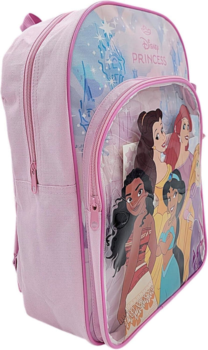 Disney Princess Girls School Backpack With Pencil Case Notebook Pencils Stickers