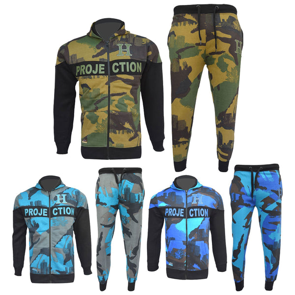 Kids Tracksuit Boys HNL Camouflage Hoodie & Botom Jog Suit Joggers Age 7-13 Year