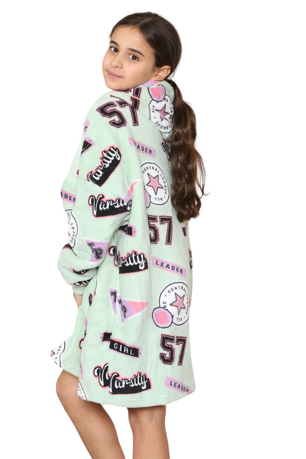 Kids Girls Boys Ultra Soft Oversized Hoodie Snuggle Plush Sherpa Fleece Lining