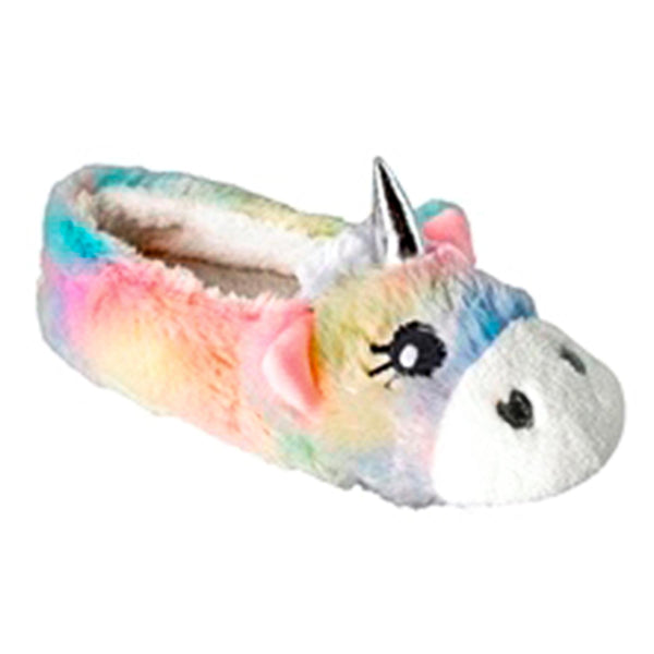 Girls Ballet Slipper Cute 3D Unicorn Rainbow Shoes Warm Plush Household Slippers