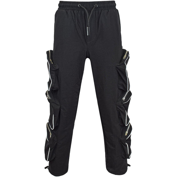 Kids Girls Cargo Trousers Elasticated Waist Comfortable Joggers Casual Pants