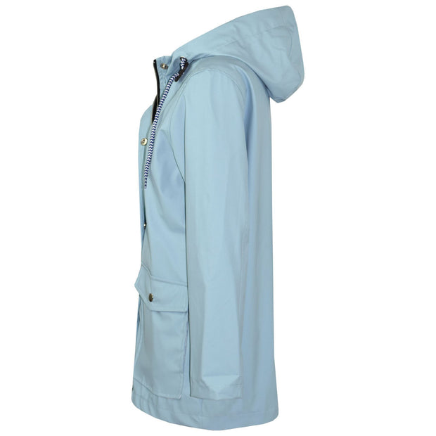 A2Z 4 Kids PU Raincoat Dusty Blue Jackets Windbreaker Waterproof Parka Shower Resistant Hooded Raincoat Girls Boys Age 5-13 Years