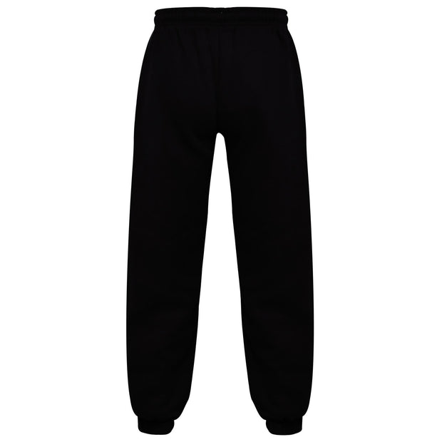 Kids Girls Boys Plain Jogging Bottoms Cuffed Joggers Sweatpants Trousers 2-14 Yr