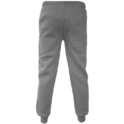 Boys Girls Fleece Trousers Bottoms With Zip Pockets Adjustable Waist Sports Wear