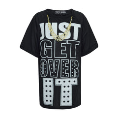 Girls Top Kids Designer's Just Get Over It T Shirt & Fashion Legging Set 7-13 Yr