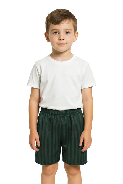 Kids Girls Boys Shadow Stripe PE Shorts Sports Football Gym School Short 2-13