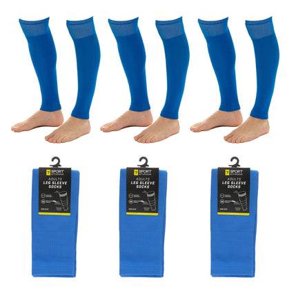A2Z Mens Pack of 3 Football Sock Sleeve 50cm Sports Training Grip Socks Sleeves