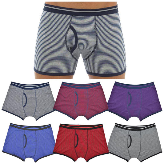A2Z Mens Narrow Stripe Stretch Trunks Pack Of 3 Knickers Elasticated Waistband