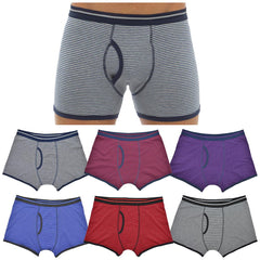 A2Z Mens Narrow Stripe Stretch Trunks Pack Of 3 Knickers Elasticated Waistband