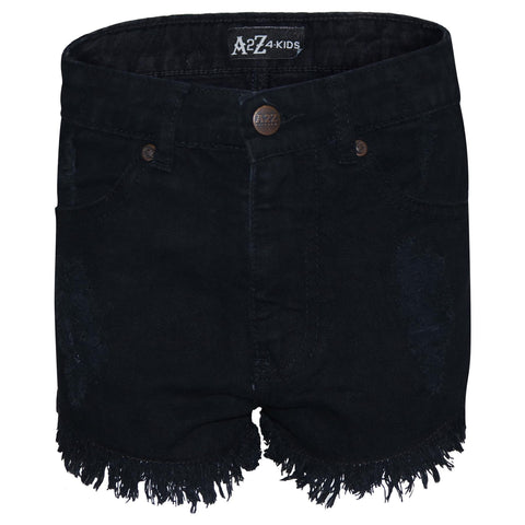 A2Z 4 Kids Girls Shorts Skinny Ripped Jeans Denim Stretch Short Casual�Half�Pant